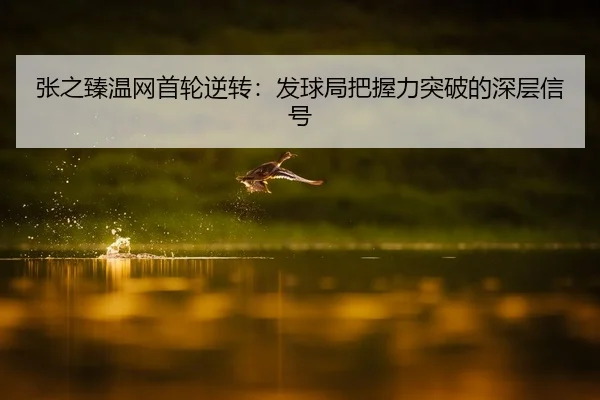 张之臻温网首轮逆转：发球局把握力突破的深层信号